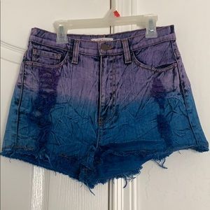 Dip dye shorts 💙💜